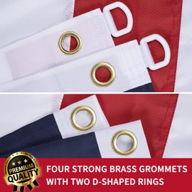 XIFAN Premium American Flag 6x10 Outdoor, Heavy Duty 420D Nylon Large US Flag, Strongest Longest Lasting with Embroidered Stars/Sewn Stripes/Brass Grommets