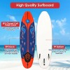 Red 6 Feet Surfboard with 3 Detachable Fins for Surfingcolor: