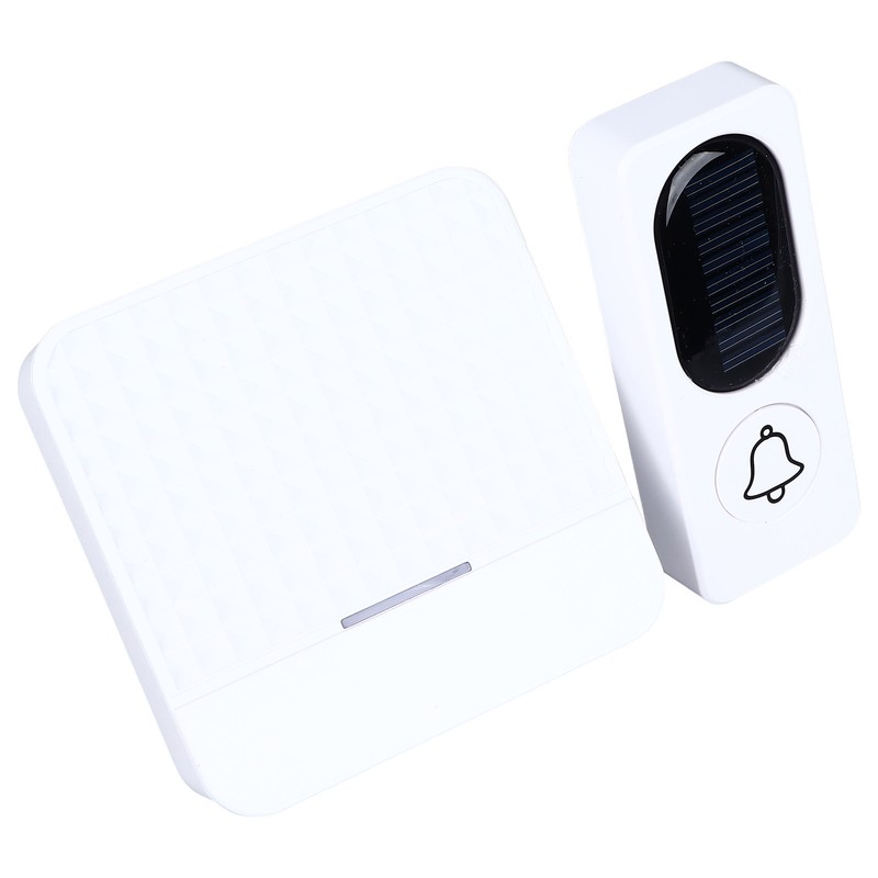 Wireless Doorbell White Self Power 20 to 80dB Adjustable Volume