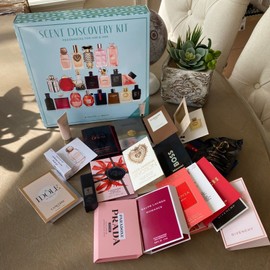 MACY’S 21-PC FRAGRANCE SAMPLE SET FOR HIM & HER +BONUS LOVERY Body Lotion