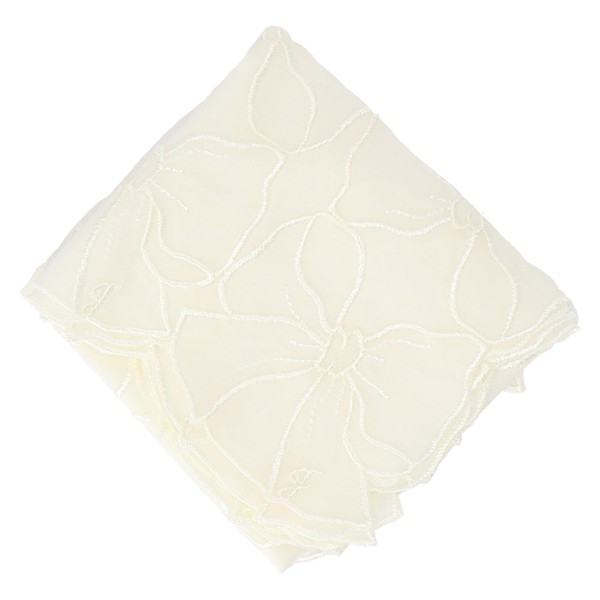 Jill Stuart 09101502 Handkerchief Women's Embroidered Handkerchief, Women's Ribbon Pattern,