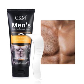 CKM 남성용 CKM 제모 크림, 원치 않는 남성 모발을 위한 모든 피부 타입에 적합한 무통 젤, 남성용으로 제작, 3.38 FL OZ / 스파툴라 [6.76 Fl Oz (Pack of 1)] Men's CKM Hair Removal Cream, Pain-Free Gel Suitable for All Skin Types for Unwanted Male Hair, Designed for Men, 3.38 FL OZ / Spatula [6.76 Fl Oz