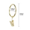 Pack of 30 Curtain Rings with Hooks - Gold Curtain