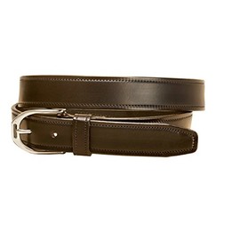 Tory Leather Plain English Stirrup 1.25 Inch Black Unisex Belt (32")