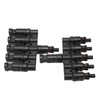 1 Pair Solar Panel Connector T Branch Cable Splitter Coupler