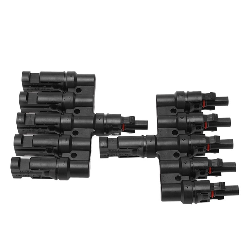 1 Pair Solar Panel Connector T Branch Cable Splitter Coupler