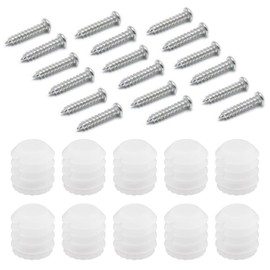Zopseet 120 Pairs Coolers Plastics Hinges and Screws Plastic Hinge Dowel Inserts with Screws Hinge Expansion Dowels for Fixing Furniture Connections