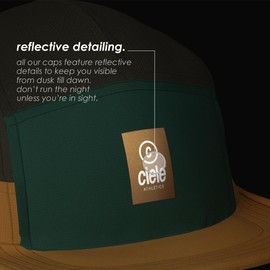 Ciele Athletics GOCap C Plus Box - Reflective, Washable Moisture Wicking Hat with Sun Protection, 5-Panel Running Hat for Men & Women - Norcal