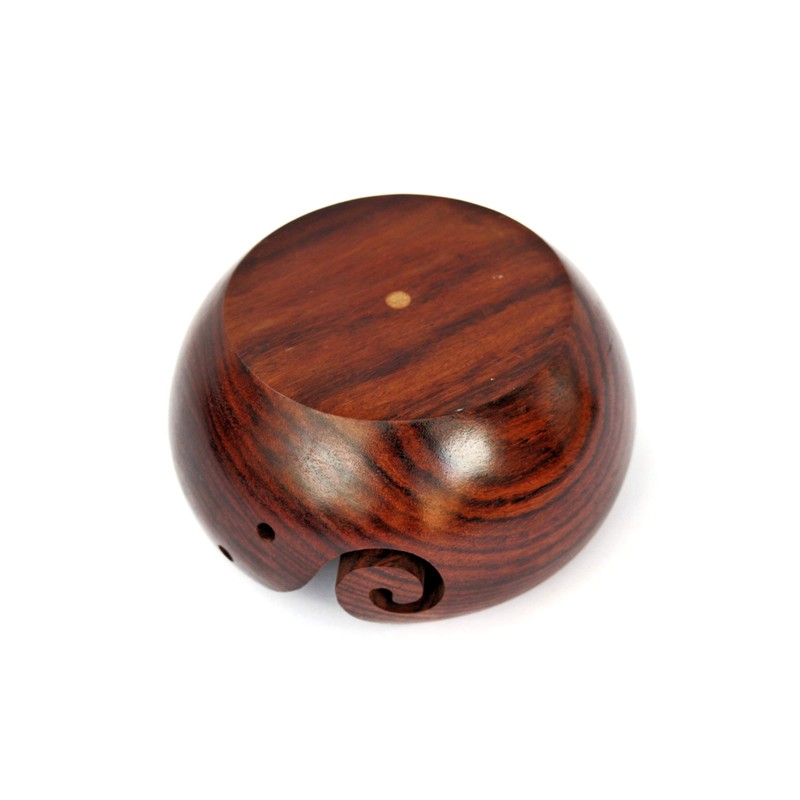 Rose Wood Yarn Bowl - 6" x 3" with Free