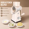 YHBRAK Rotary Cheese Grater with 5 Well-designed Blades & Strong
