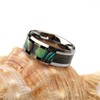[BreezyIsland] Hawaiian Jewelry Ring, Abalone Ring, Tungsten 8mm Width, Tungsten,