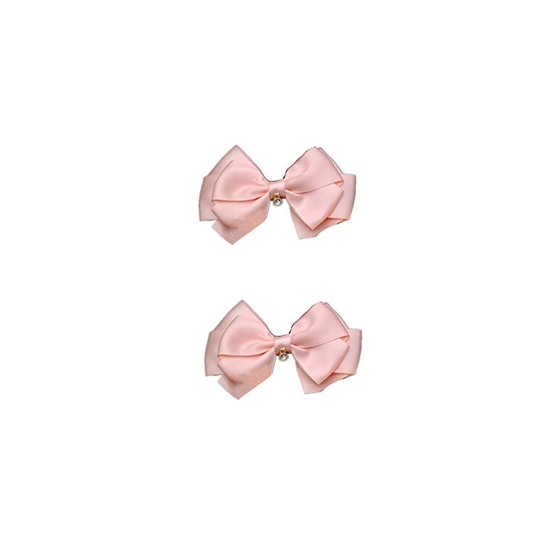 Douqu 2pc x Fashion Women Dangle Rhinestone Crystal Color Ribbon