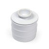 RSVP International Butter Pot, 3.5" x 4", White Stoneware