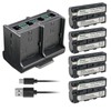 Kastar 4-Pack Battery and Quadruple Charger Compatible with Sony NP-F330