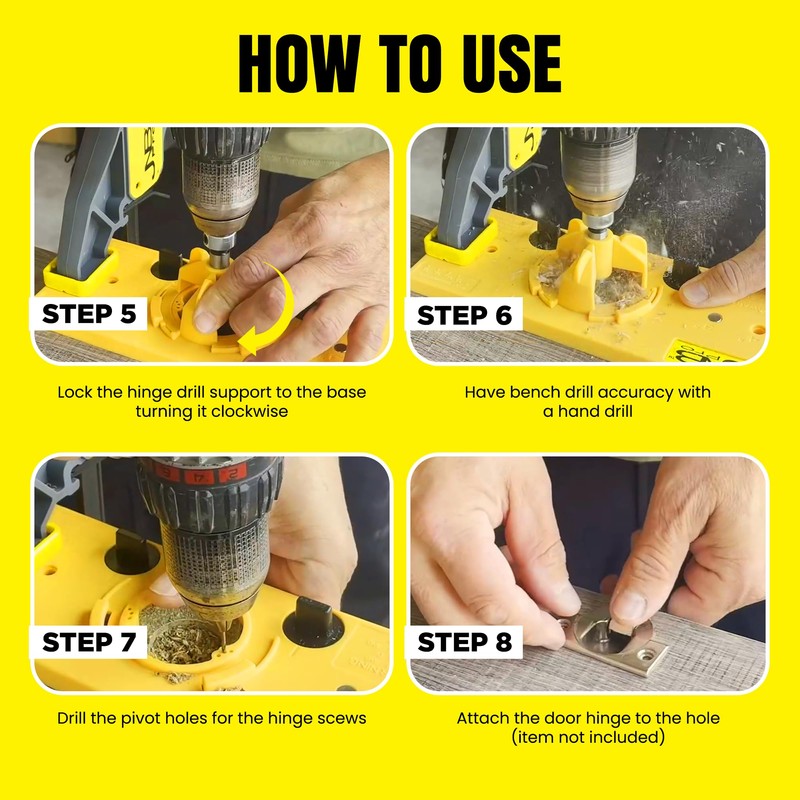 JNB Pro Concealed Hinge Jig Kit with 35mm Carbide Drill