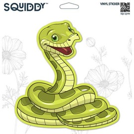 Squiddy Happy Snake - Vinyl Sticker Decal for Phone, Laptop, Water Bottle (2.5" Tall)
