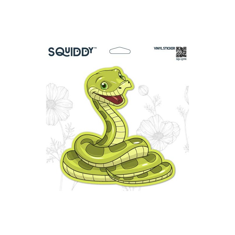 Squiddy Happy Snake - Vinyl Sticker Decal for Phone, Laptop,