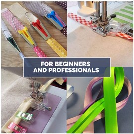 Bias Tape Maker Kit Bias Tape Maker Kit Bias Binding Accessories for Sewing Craft Sizes 6mm/12mm/18mm/25mm