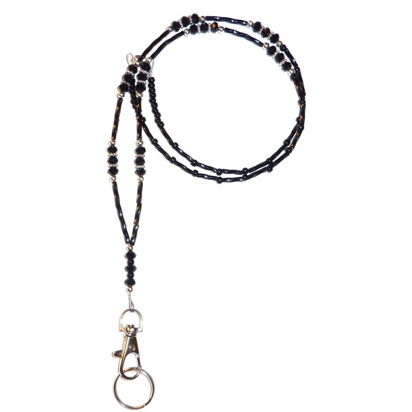 Crystal Style Fashion Women's Beaded Lanyard 34", Breakaway and Non