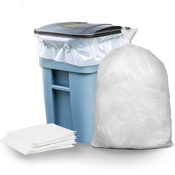 Plasticplace - W33LDC1 33 Gallon Trash Bags │ 1.2 Mil │ Clear Heavy Duty Garbage Can Liners │ 33" x 39" (100 Count)