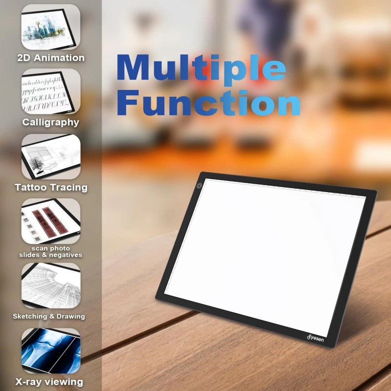 Eyesen Slide Viewer Light Box, Ultra-Thin A4 USB Powered Light