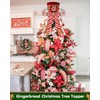 KAHEIGN Christmas Tree Topper, 25CM Large Red Xmas Tree Top