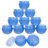Beauticom® 12 Pieces 10G/10ML Blue Frosted Container Jars with Inner