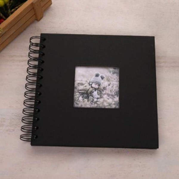 6 Inch Record 20 Sheets Photo Album Paper Photo Album Baby Scrapbook Children's Memory Book,for Craft Paper DIY Anniversary, Wedding, Valentines(17.3x9.8x2cm)