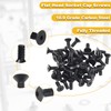 50pcs #6-32x3/8 Flat Head Socket Cap Screws, Carbon Steel Hex