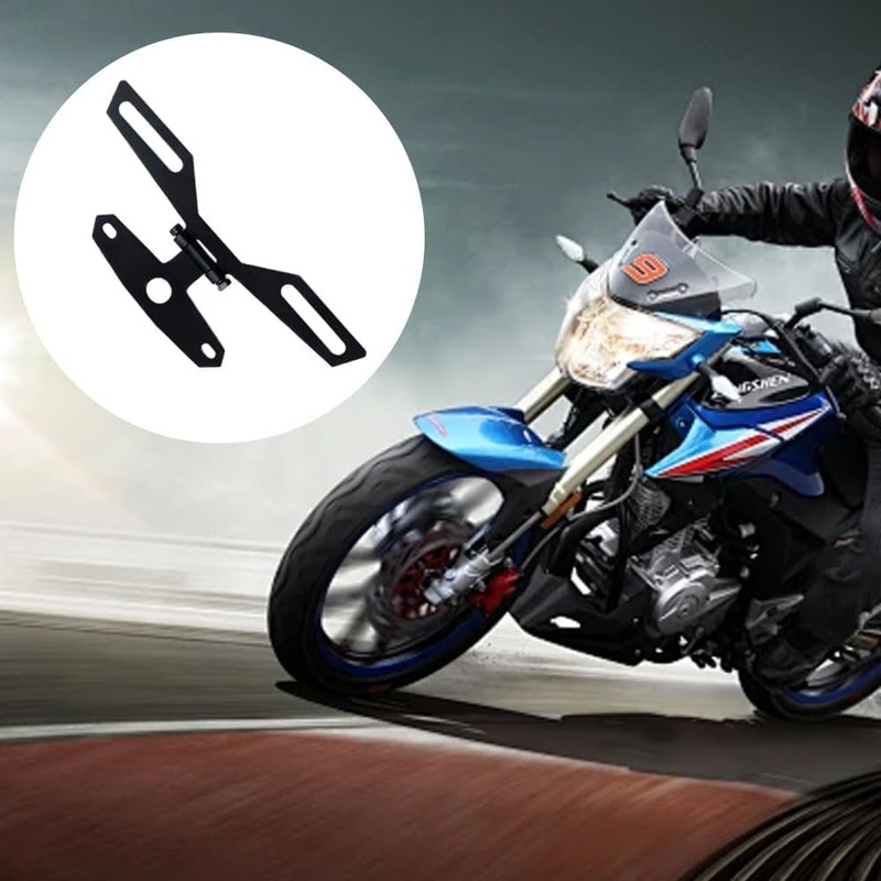 Motorcycle License Plate Bracket, Adjustable Motorcycle License Plate Holder, Folding