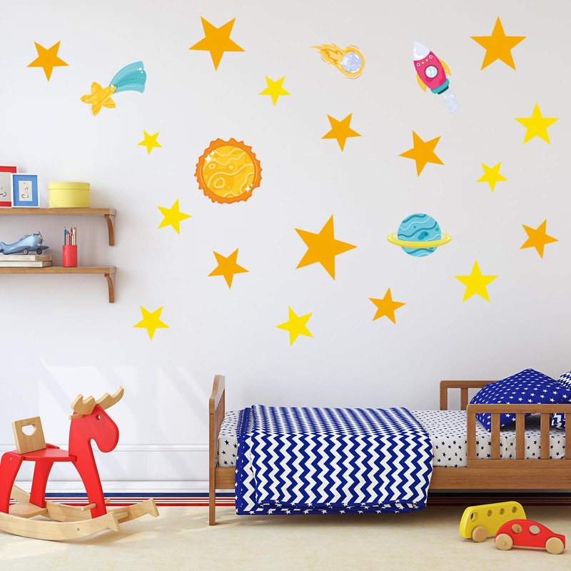 Large Star Stencil Set, 8 PCS Reusable Plastic Templates in