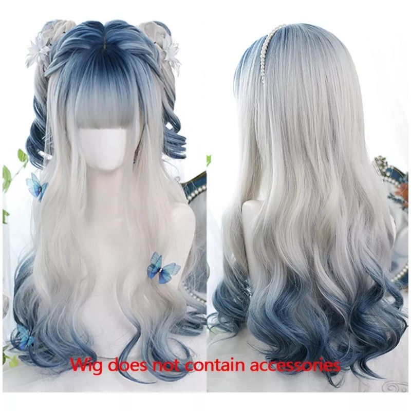 Jorla Peluca De Niñas Largo Ondulado Multicolor Pelo Conveniente