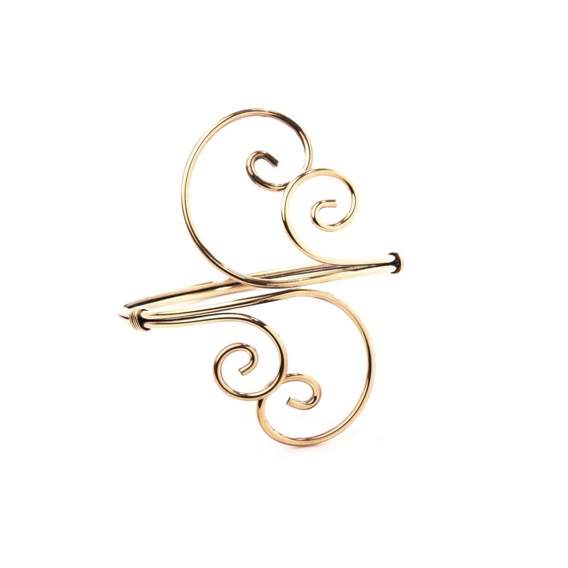 Windalf Linya Upper Bangle Double Spiral Celtic Jewellery High-Quality Bronze,