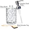 JASAI Diamond Design 12 Oz Glass Soap Dispenser, Kitchen soap