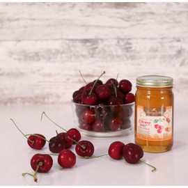 Cherry Honey - Organically Flavored - Glass Jar (Net Wt 11 Oz)
