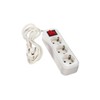 5m 3G Cable 1.5mm² White 3 Way Power Strip with