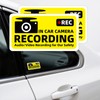 Roykaw Dash Cam Recording Sticker, High Visibility Reflective Car Warning