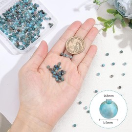 OLYCRAFT Gemstone Beads 4 mm Natural Apatite Beads Round Loose Beads Gemstone Energy Beads Gemstone Beads 4 mm for Bracelet Necklace Jewellery Making DIY Crafts 294 Pieces