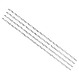 CoCud Extra Long Spiral Drill Bit 3.5 mm Diameter 250 mm Total Length High-Speed Steel Rotary Drill Bit (Application: for Hardened Metal Woodworking Plastic Aluminium) Pack of 4