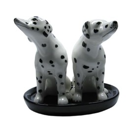 Salt and Pepper animals Dalmatians salt and pepper ceramics handmade
