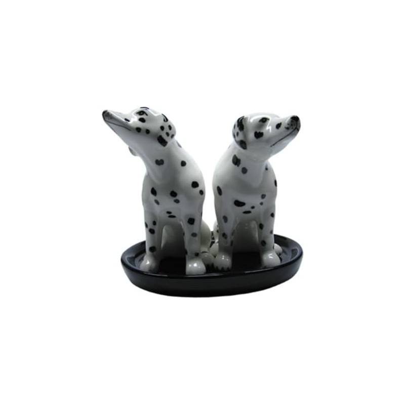 Salt and Pepper animals Dalmatians salt and pepper ceramics handmade