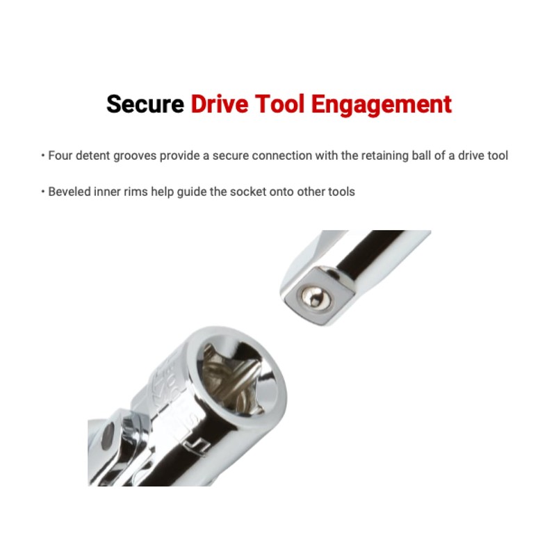 TEKTON 1/4 Inch Drive x 13 mm Universal Joint Socket