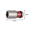 Tone 4A-22N Impact Thin Foil Nut Socket 0.5 inch (12.7