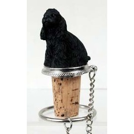 Conversation Concepts Cocker Spaniel Bottle Stopper - Black