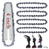 [5 Pieces] 4 Inch Mini Chainsaw Chain with Replacement Saw