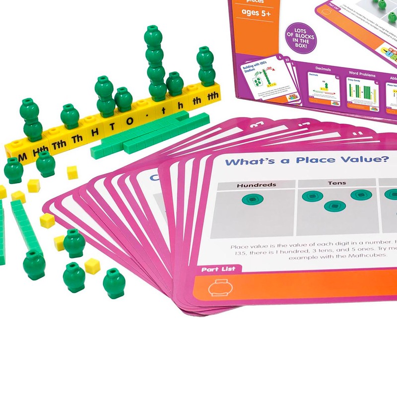 Junior Learning: Mathcubes - Place Values - 30 Activity Set,
