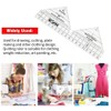 WBTY 45/60/90 Degree Double Strip Ruler, Double Strip Quilting Ruler,