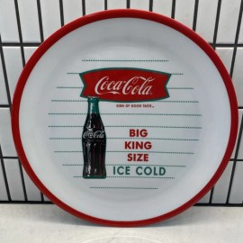 Coca-Cola NEW Gibson Coca-Cola Melamine Plate Big King Size Ice Cold Sign of Good Taste