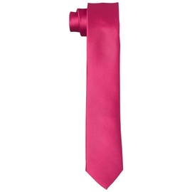 DonDon Mens Handmade Silk Look Ties 6cm, berry