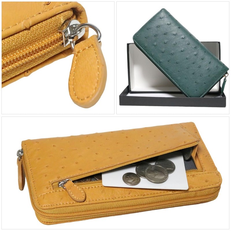 Berkut, High Quality Materials, Ostrich, Moist Soft, Long Wallet, Round